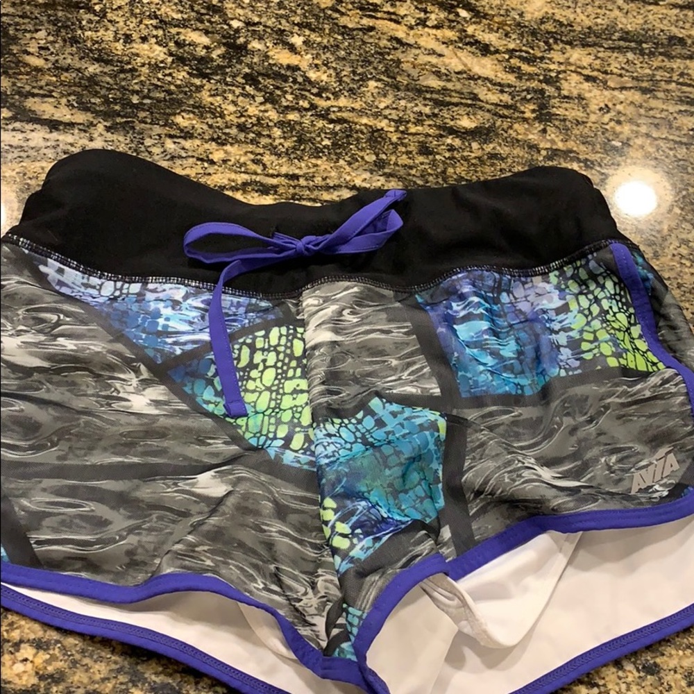 Multi colored athletic shorts